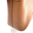 Celine Logo Plate Leather Brown Shoulder Bag Gold — view 7