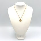Dior CD Logo Circle Gold Plated Necklace — view 9