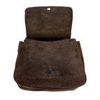 Prada Toggle Closure Chain Shoulder Bag Hobo Brown Suede Leather — view 5