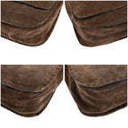Prada Toggle Closure Chain Shoulder Bag Hobo Brown Suede Leather — view 9