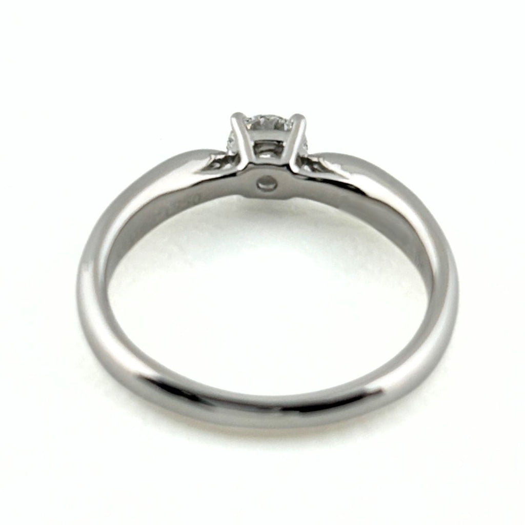 Tiffany & Co Harmony Diamond Ring Platinum Solitaire Pinky — view 5