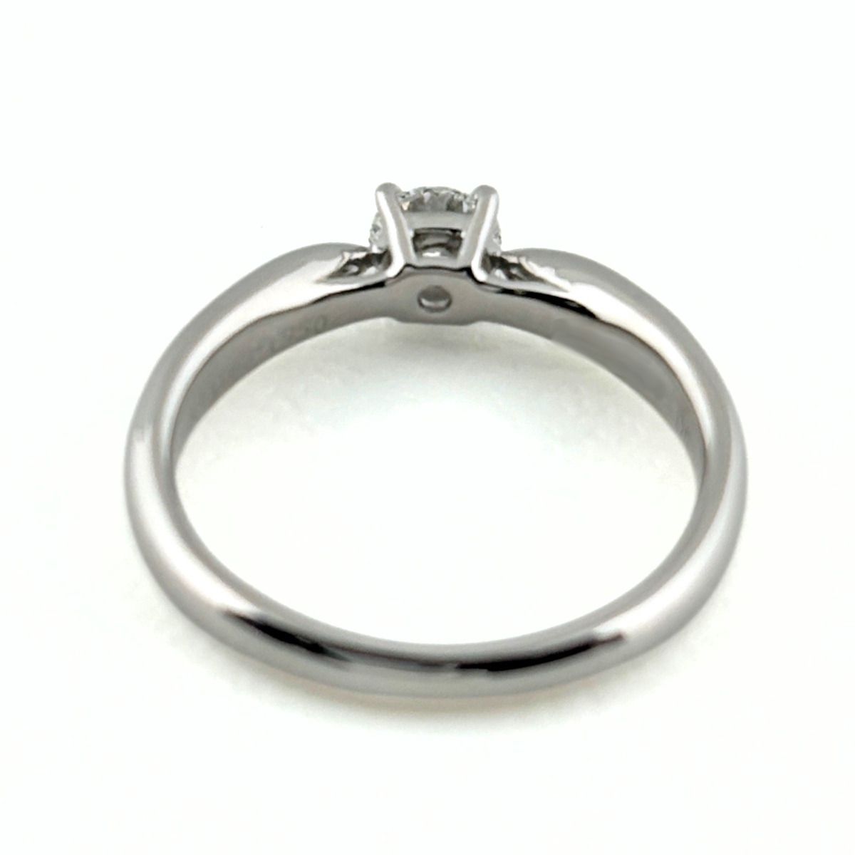 Tiffany & Co Harmony Diamond Ring Platinum Solitaire Pinky — view 5