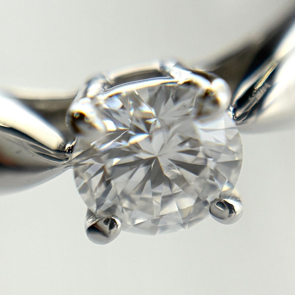 Tiffany & Co Harmony Diamond Ring Platinum Solitaire Pinky — view 2