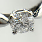 Tiffany & Co Harmony Diamond Ring Platinum Solitaire Pinky — view 2