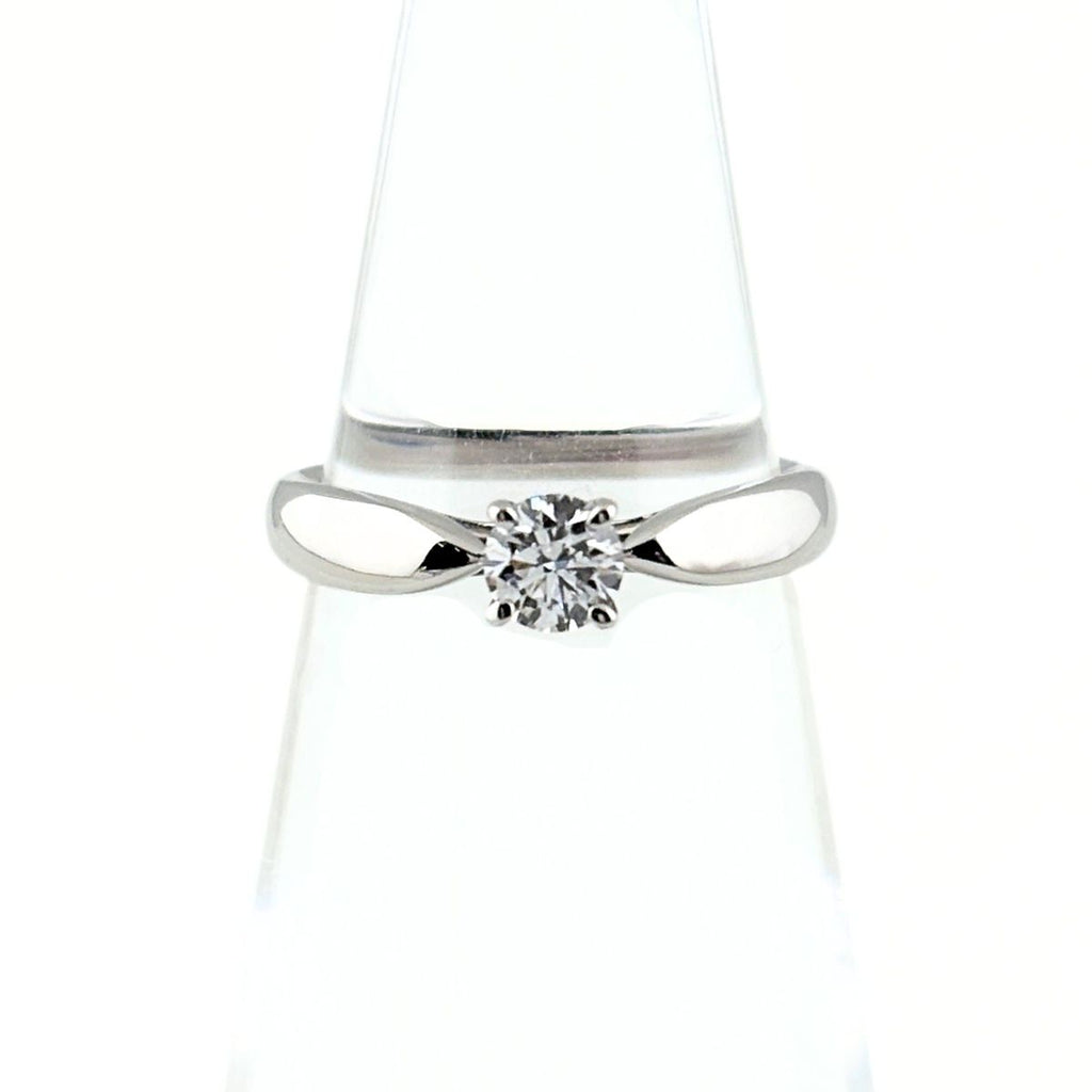 Tiffany & Co Harmony Diamond Ring Platinum Solitaire Pinky