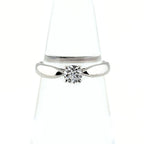 Tiffany & Co Harmony Diamond Ring Platinum Solitaire Pinky