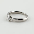 Tiffany & Co Harmony Diamond Ring Platinum Solitaire Pinky — view 3
