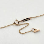 Tiffany & Co T Smile Mini Necklace PG Pink Gold Pendant — view 4
