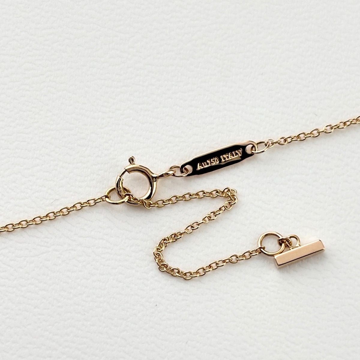 Tiffany & Co T Smile Mini Necklace PG Pink Gold Pendant — view 4
