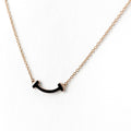 Tiffany & Co T Smile Mini Necklace PG Pink Gold Pendant