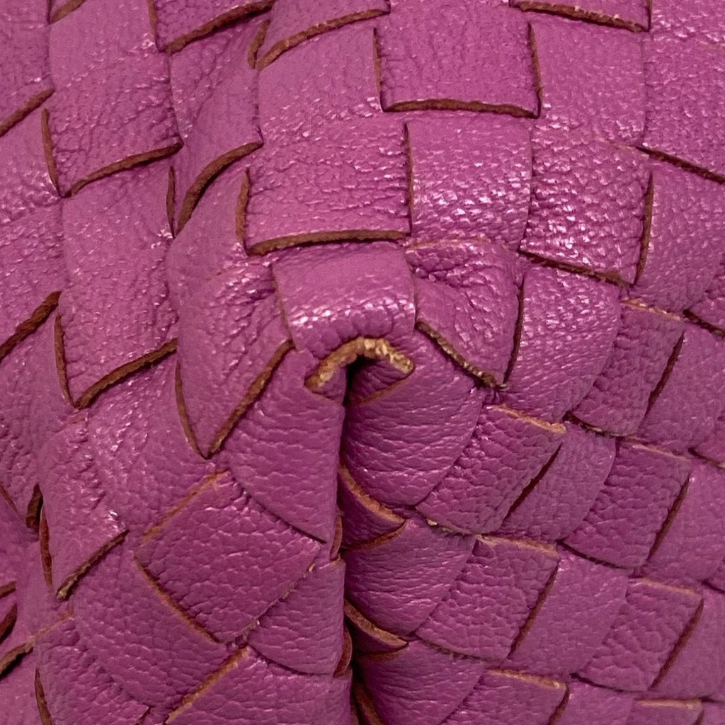 Bottega Veneta Shoulder Bag Intrecciato Purple Red White Chain Leather — view 6