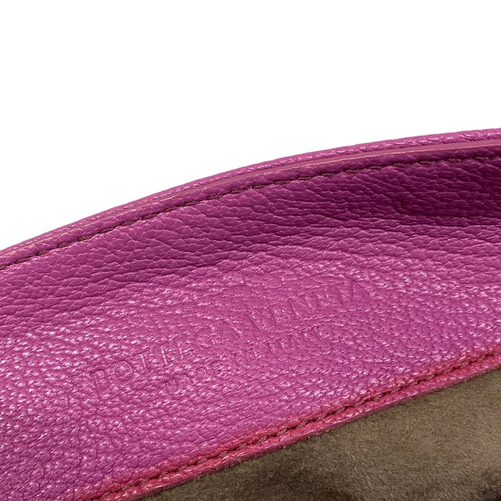 Bottega Veneta Shoulder Bag Intrecciato Purple Red White Chain Leather — view 9
