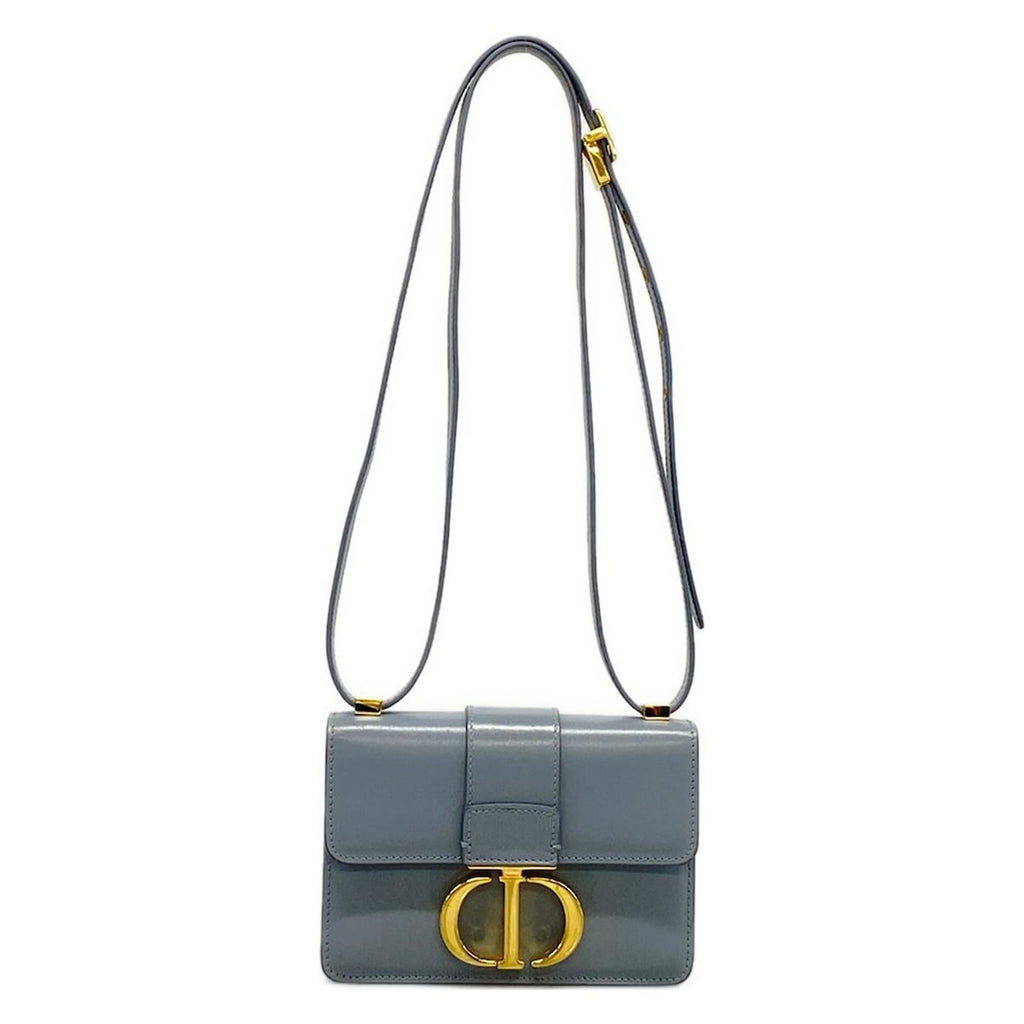 Dior Shoulder Bag 30 Montaigne Micro Blue Gray Leather