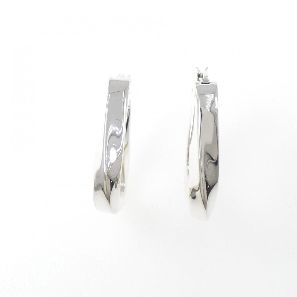 Bottega Veneta Twisted Triangle Hoop Earrings