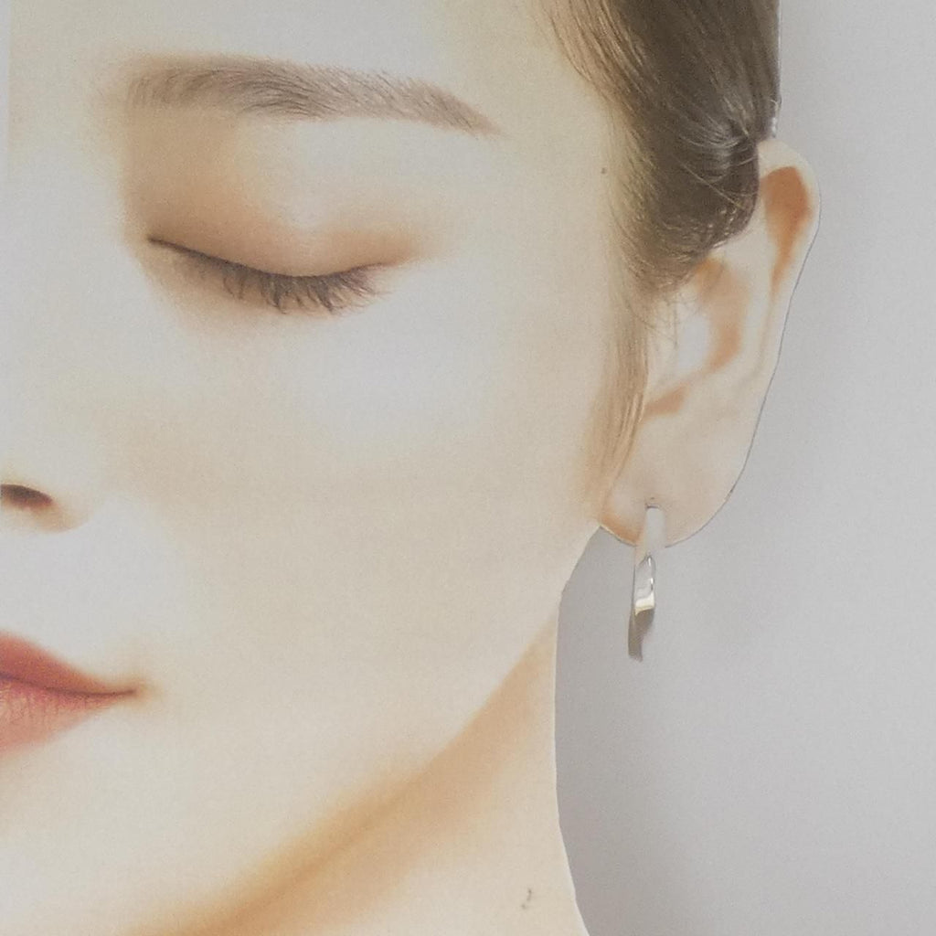 Bottega Veneta Twisted Triangle Hoop Earrings — view 4