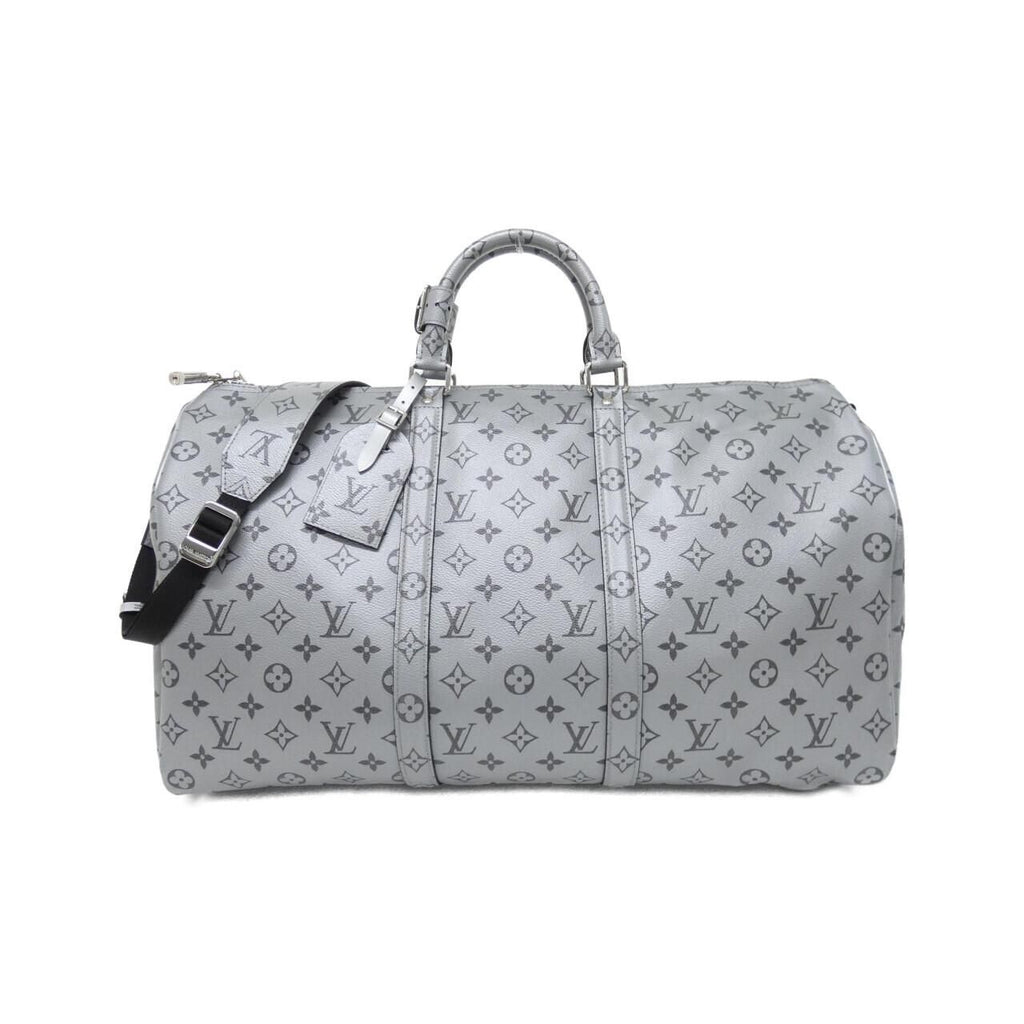 Louis Vuitton Monogram Silver Keepall Bandouliere 50 cm Boston