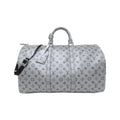 Louis Vuitton Monogram Silver Keepall Bandouliere 50 cm Boston