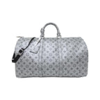 Louis Vuitton Monogram Silver Keepall Bandouliere 50 cm Boston