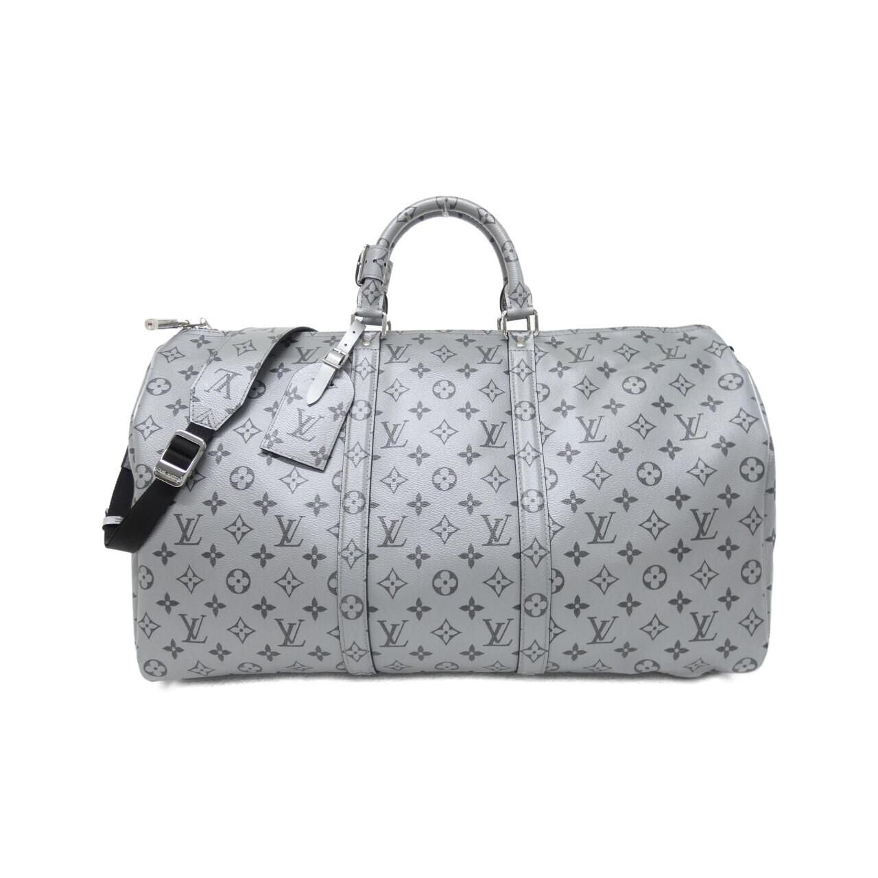 Louis Vuitton Monogram Silver Keepall Bandouliere 50 cm Boston