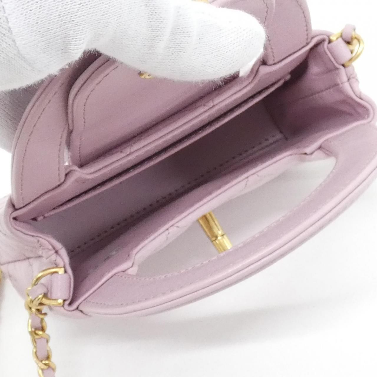 Chanel Chain Clutch Pink — view 9