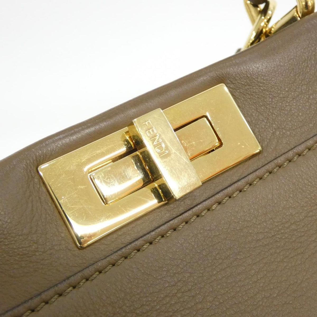 Fendi Peekaboo Bag Handbag Gold — view 3