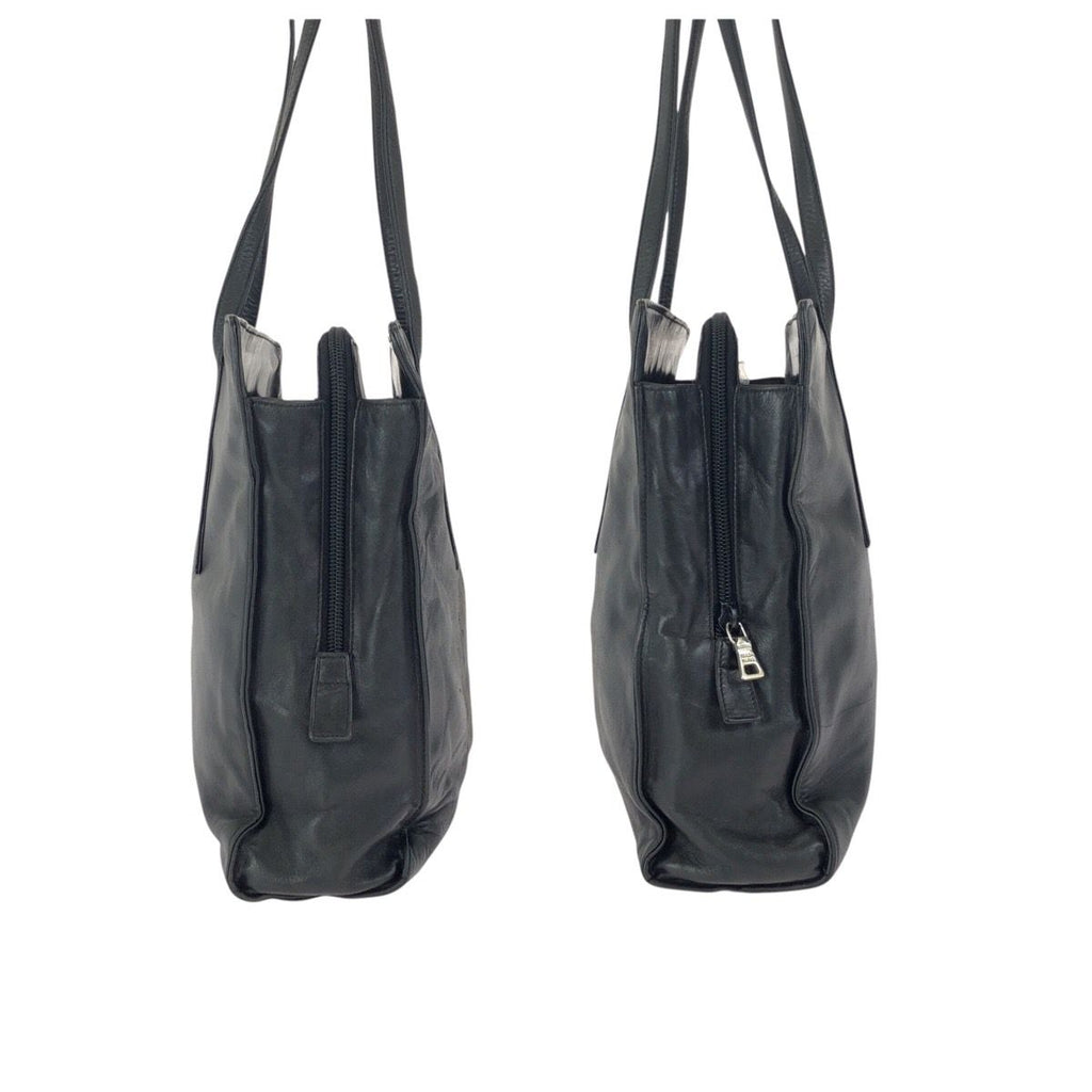 Prada Black Silver Leather Shoulder — view 8