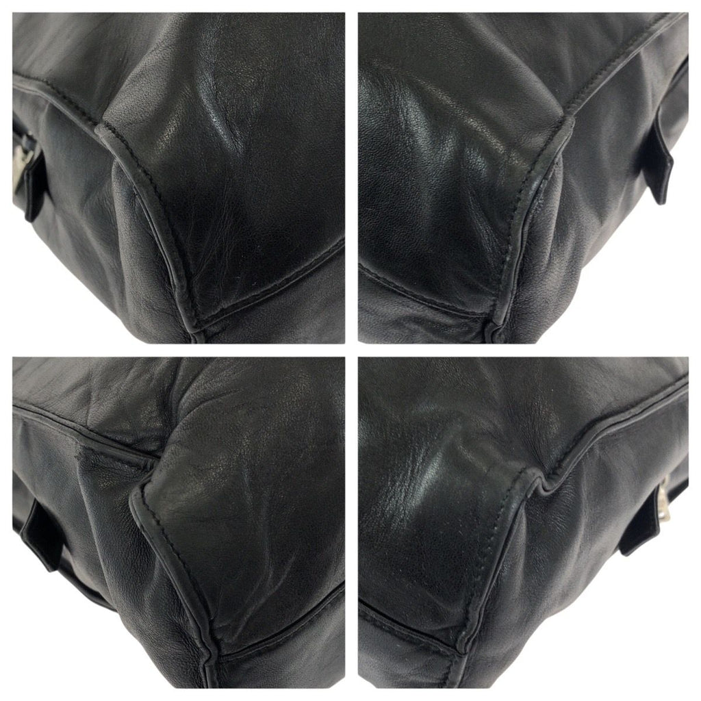 Prada Black Silver Leather Shoulder — view 3