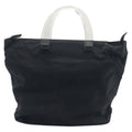 Prada Tessuto Triangle Logo Black Nylon Plastic Handle Tote