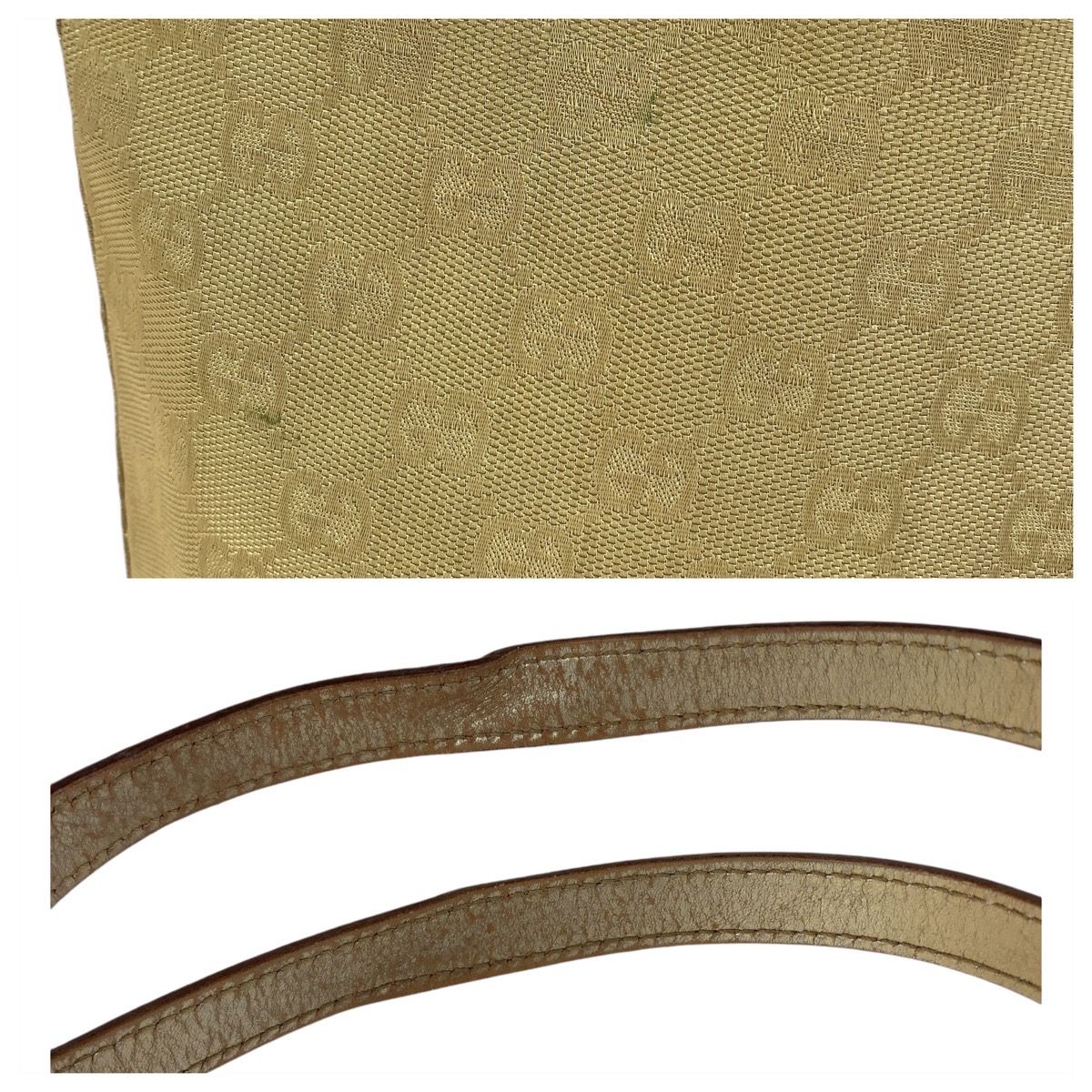 Gucci Gold GG Canvas Leather 002 Tote Shoulder — view 5