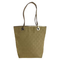 Gucci Gold GG Canvas Leather 002 Tote Shoulder