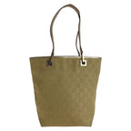 Gucci Gold GG Canvas Leather 002 Tote Shoulder