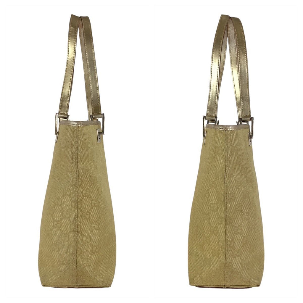 Gucci Gold GG Canvas Leather 002 Tote Shoulder — view 8