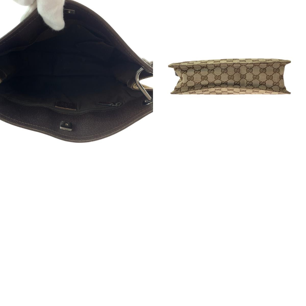 Gucci Brown Silver GG Canvas Shoulder — view 9