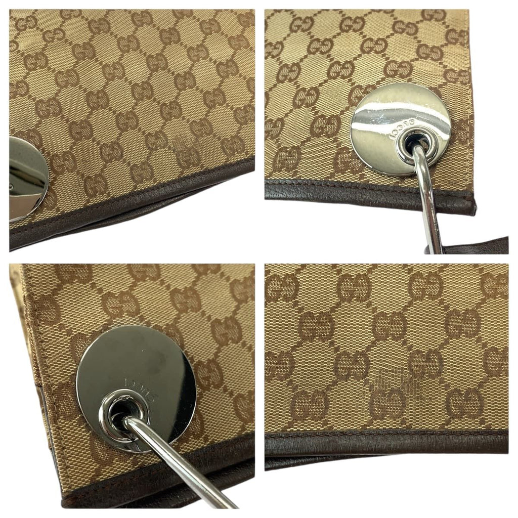Gucci Brown Silver GG Canvas Shoulder — view 5