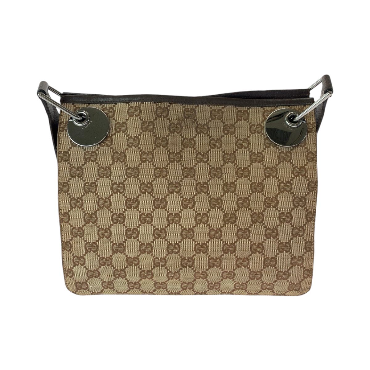 Gucci Brown Silver GG Canvas Shoulder — view 2