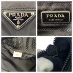 Prada Tessuto Black Silver Nylon Shoulder — view 4