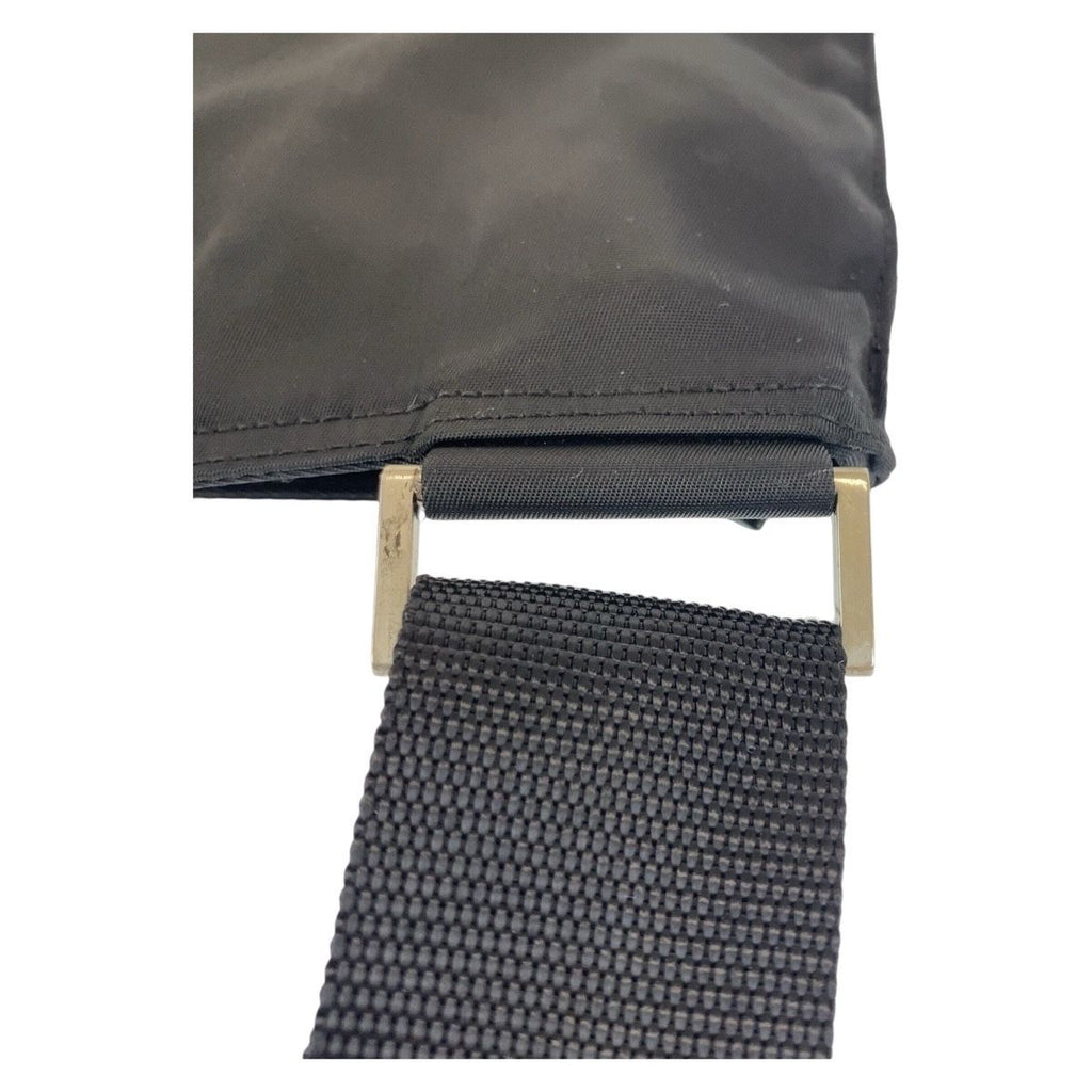 Prada Tessuto Black Silver Nylon Shoulder — view 7