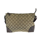 Gucci Brown Beige Silver GG Canvas Shoulder — view 2