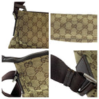 Gucci Brown Beige Silver GG Canvas Shoulder — view 6