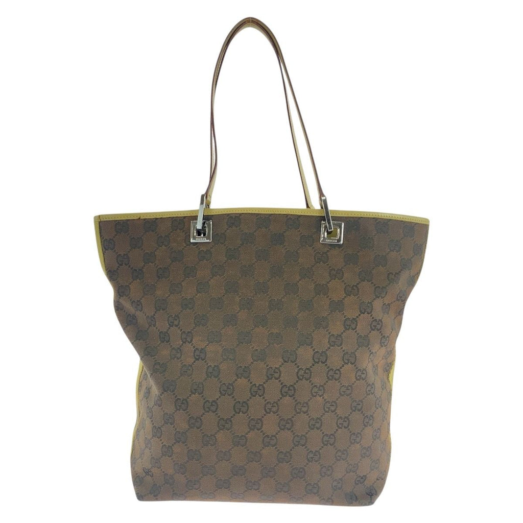 Gucci Brown Multicolor Silver GG Canvas Leather Tote Shoulder — view 2