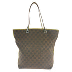 Gucci Brown Multicolor Silver GG Canvas Leather Tote Shoulder — view 2