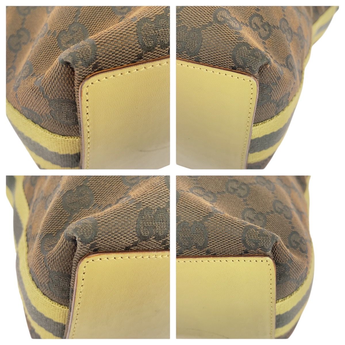 Gucci Brown Multicolor Silver GG Canvas Leather Tote Shoulder — view 3