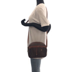 Celine Vintage Macadam Brown Gold Shoulder Bag Pochette — view 7