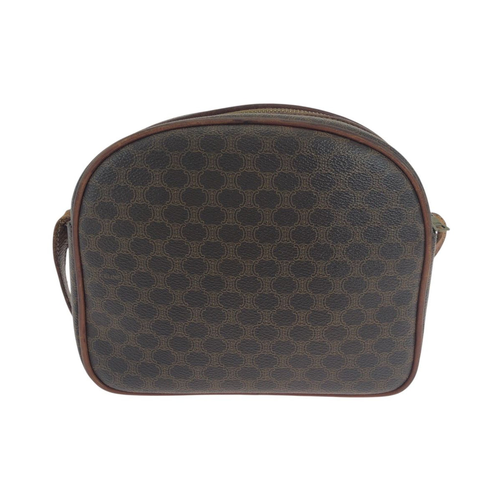 Celine Vintage Macadam Brown Gold Shoulder Bag Pochette — view 2