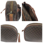 Celine Vintage Macadam Brown Gold Shoulder Bag Pochette — view 6