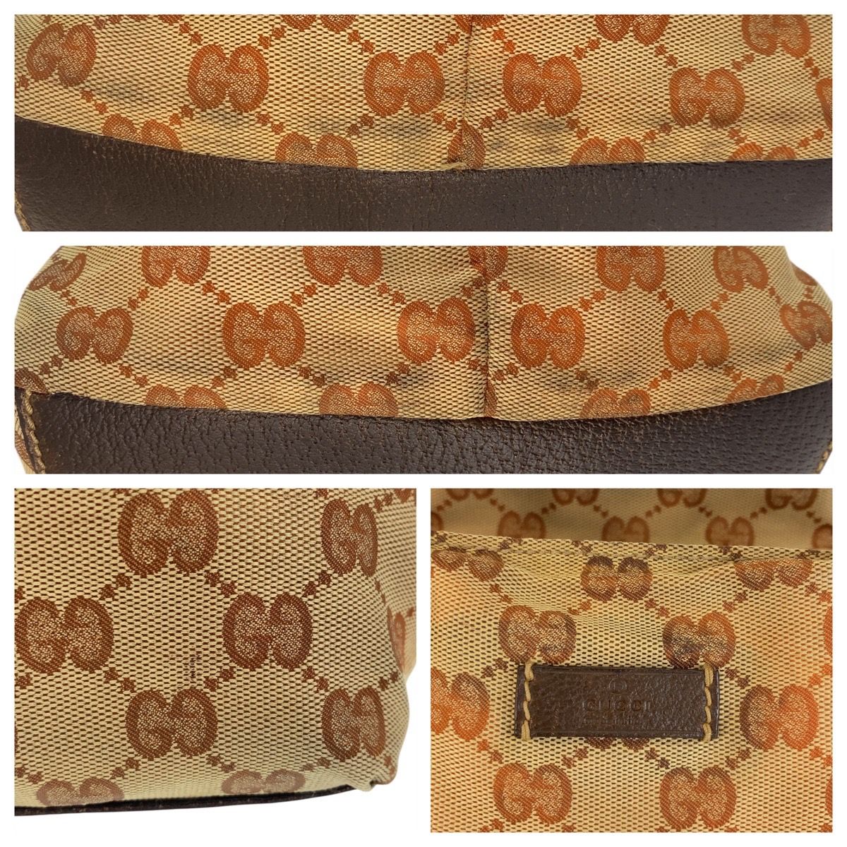 Gucci Sherry Line Beige Brown GG Canvas Leather Tote — view 5