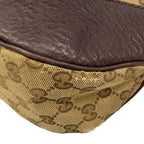 Gucci Shoulder Bag Charlotte GG Pattern Beige Dark Brown Leather — view 6