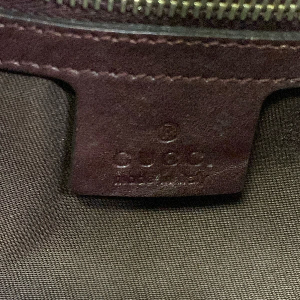 Gucci Shoulder Bag Charlotte GG Pattern Beige Dark Brown Leather — view 8