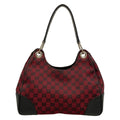 Gucci Shoulder Bag Bordeaux Black Leather