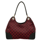 Gucci Shoulder Bag Bordeaux Black Leather
